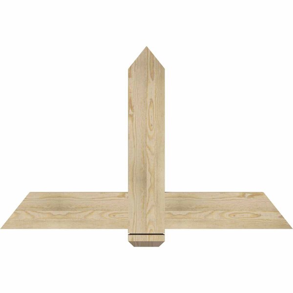 Ekena Millwork Eugene Rough Sawn Timber Gable Bracket, Douglas Fir, 48"W x 30"H x 2"D x 6"F, 15/12 Pitch GBW048X30X0206EUG00RDF - main